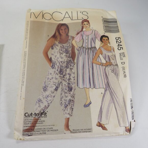 McCalls 5245 sewing pattern UNCUT Jumpsuit, Jumper, Dress, SLEEVELESS - Picture 1 of 8